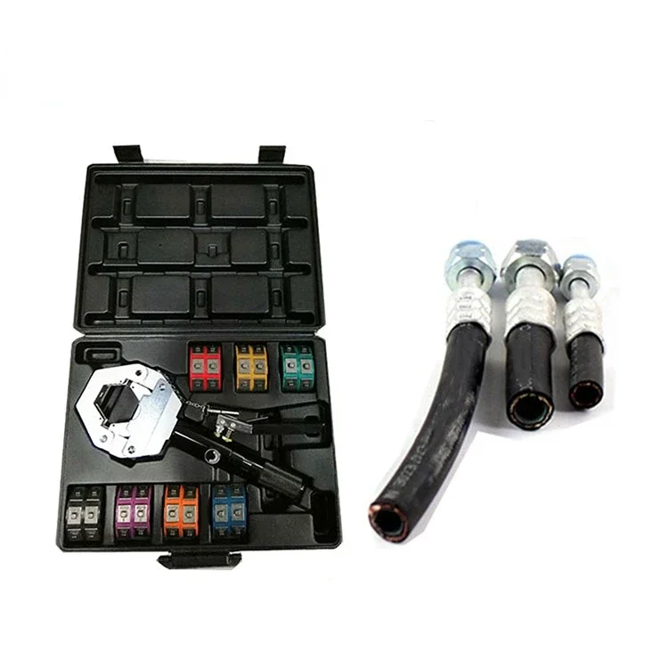 Hydraulic manual auto ac hose crimping tools car ac repair Tool Kit with Hand Carrying Case