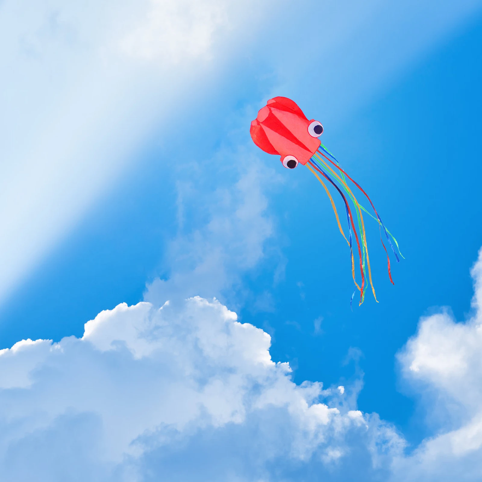 Octopus Kite Creative Long Tail Outdoor Cartoon Doek voor kinderen Grappig vliegend speelgoed