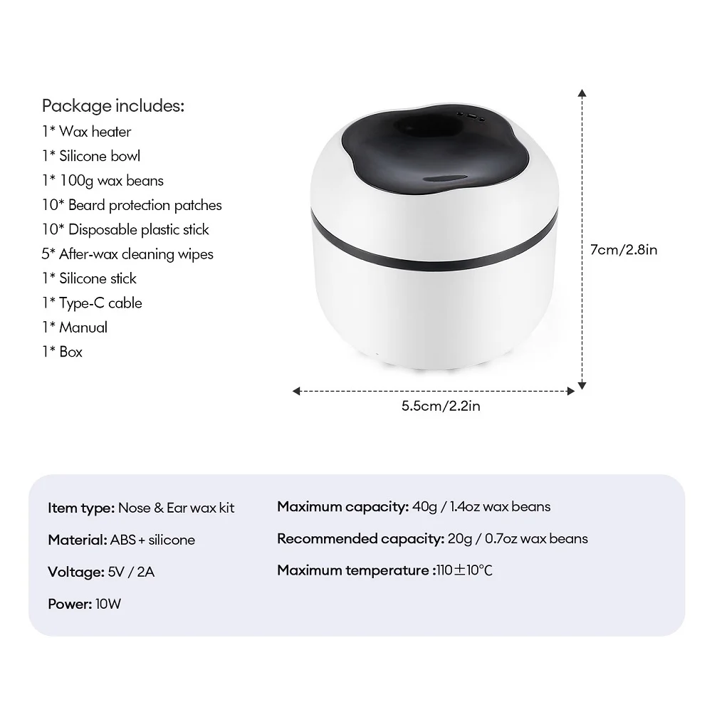 Mini Wachs Heizung Maschine 40g Silikon Schüssel Wachs Wärmer Nase Ohr Haar Entfernung Wachsen Kit Wachs Bean Wachs Heizung schmelzen Topf Schmelzer – Detail 27