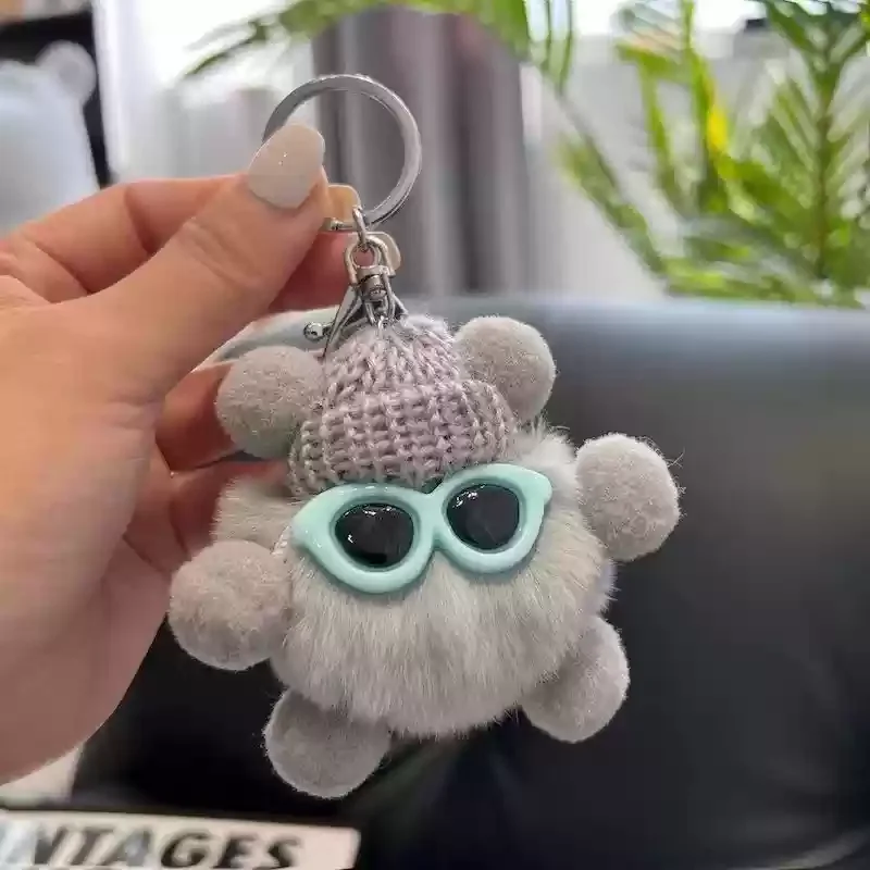 Porte-clés lapin en peluche mignon Xiaomei Qiu, pendentif de poupée Simple de style fille, accessoire de sac à dos pour meilleur ami étudiant