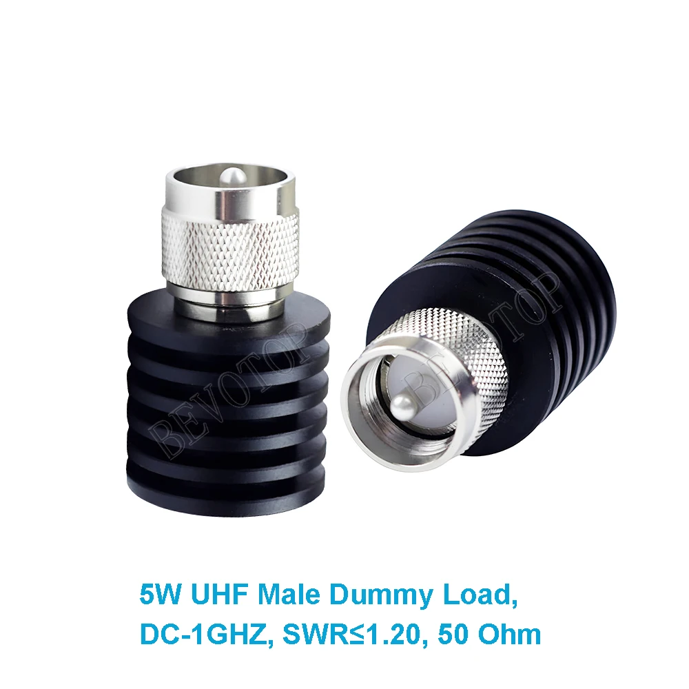 5W UHF PL259 Male Plug RF Coaxial Connector Termination Dummy Load 1GHz 50ohm Nickel Plated for RF Accessories
