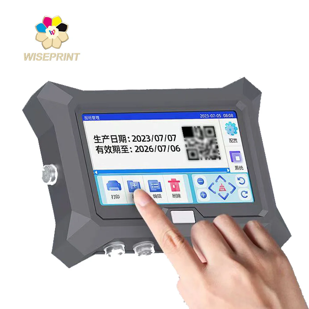 

Wiseprint CM-WP09 4,3-дюймовый HD-дисплей с сенсорным экраном TIJ Струйный принтер Интеллектуальное онлайн-кодирование для штрих-кода с логотипом Flex Date