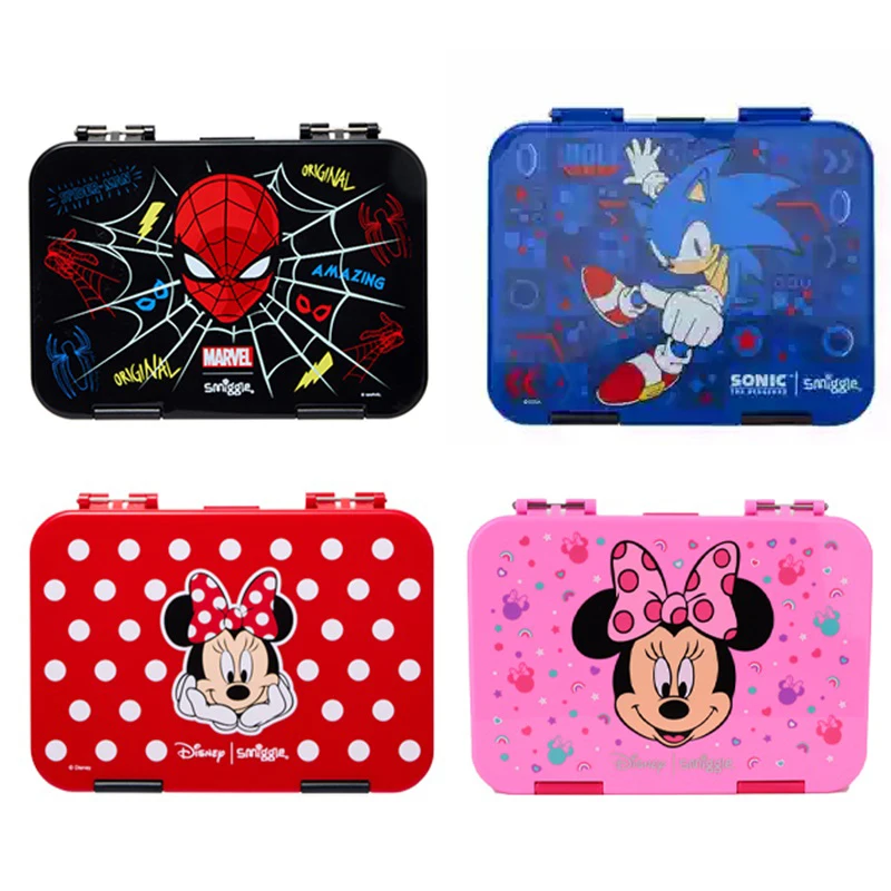 

Original Australia Smiggle Minnie Cartoon Print Children Student Large-Capacity Lunch Fruit Box Boys Girls Back-To-School Gift