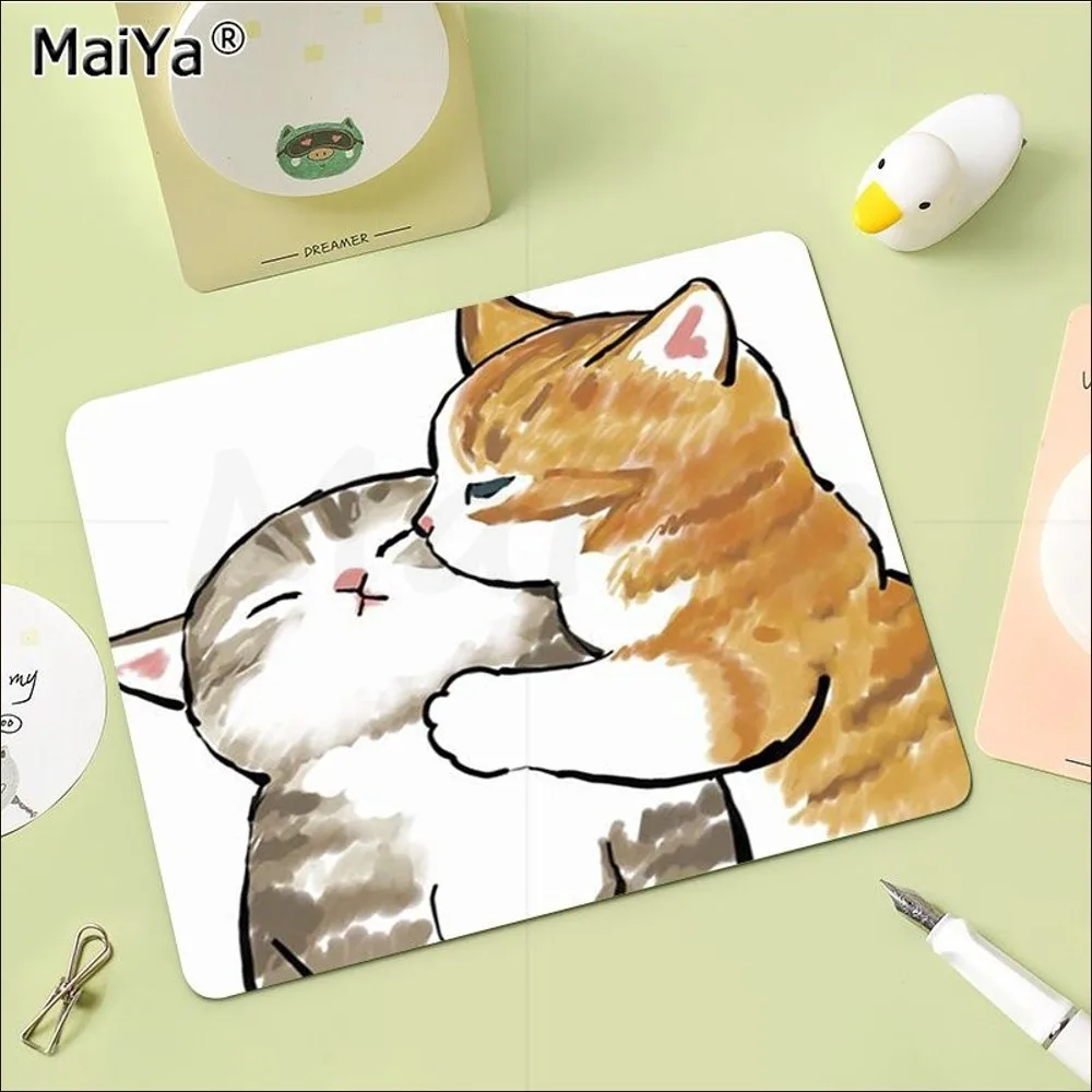 Funny Anime Cat Mousepad Beautiful Durable Rubber Mouse Mat Pad Size For CSGO Game Player Desktop PC Computer Laptop