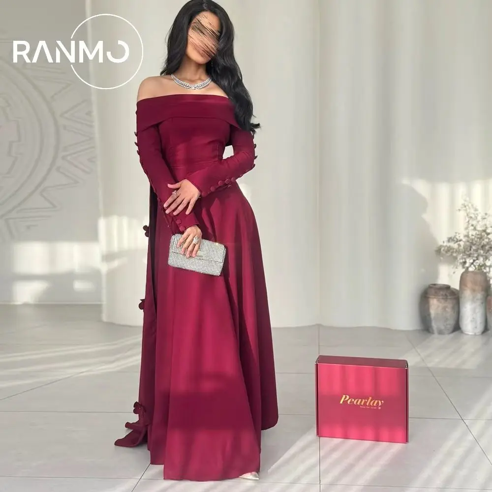 

Ranmo 2026, изысканные длинные платья трапециевидной формы с открытыми плечами и пуговицами в китайском стиле, сексуальные платья для особых случаев на заказ