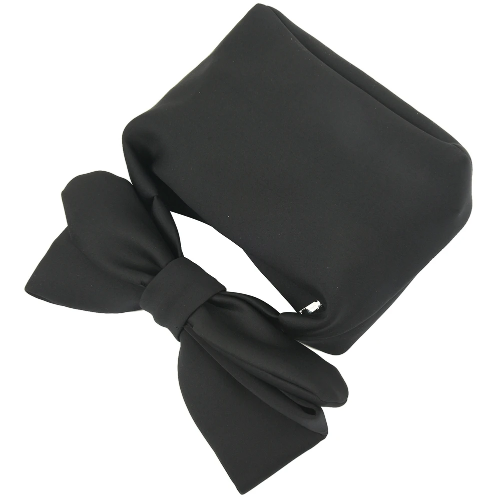 Lively- 2X Designer Women Handbags Bow Day Clutches Bag Ladies Evening Party Clutches Black Handbag Shoulder Bag(Black)