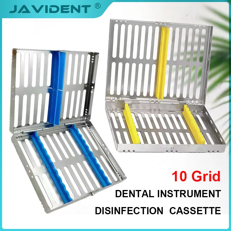 Dental Stainless Steel Storage Rack, High-Temperature-Resistant Instrument Sterilization Box, Storage Box with Interlocking Lids