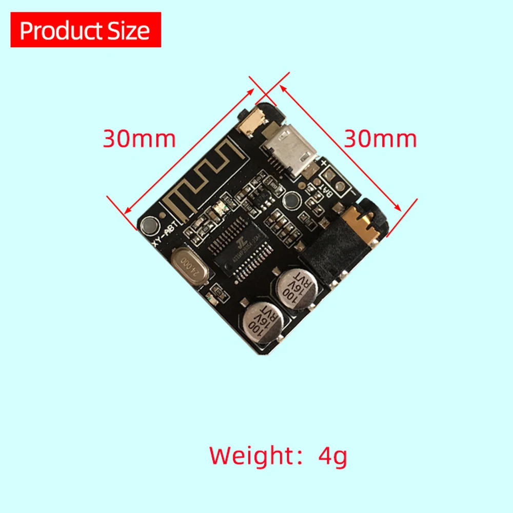 3.7-4.2 فولت مايكرو USB 5 فولت لتقوم بها بنفسك بلوتوث 5.0 وحدة استقبال الصوت MP3 بلوتوث فك مجلس APP التحكم #6