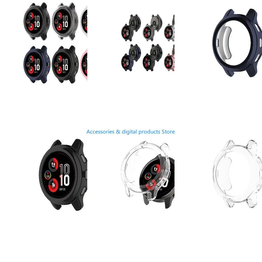 77JD Screen Protector for Case Full Coverage Soft TPU Protective Cover Bumper for Shell for Venu 2 Smartwatch