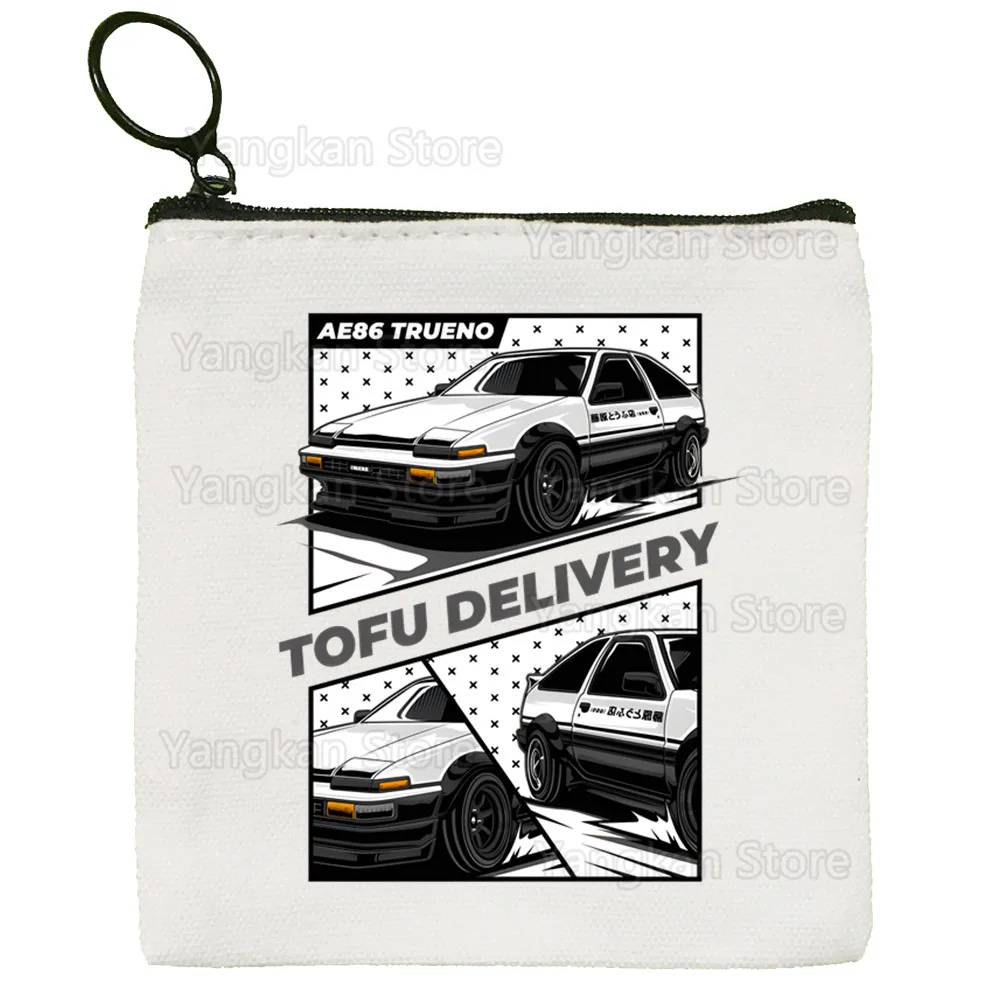 

initial d New Women Mini Coin Purses Original Card Holder Small Wallets Change Money Bag