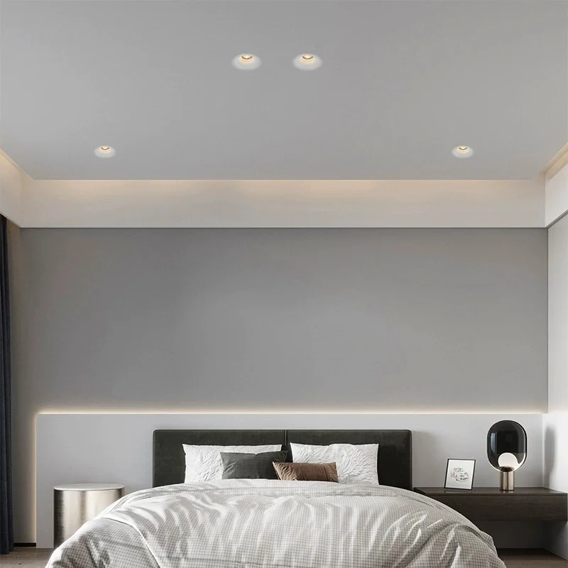 جودة النازل جزءا لا يتجزأ من أضواء بلا حدود المعيشة الإضاءة ضوء السقف الجبس 240 فولت 110 فولت غرفة الإضاءة المنزلية المنزلية #4