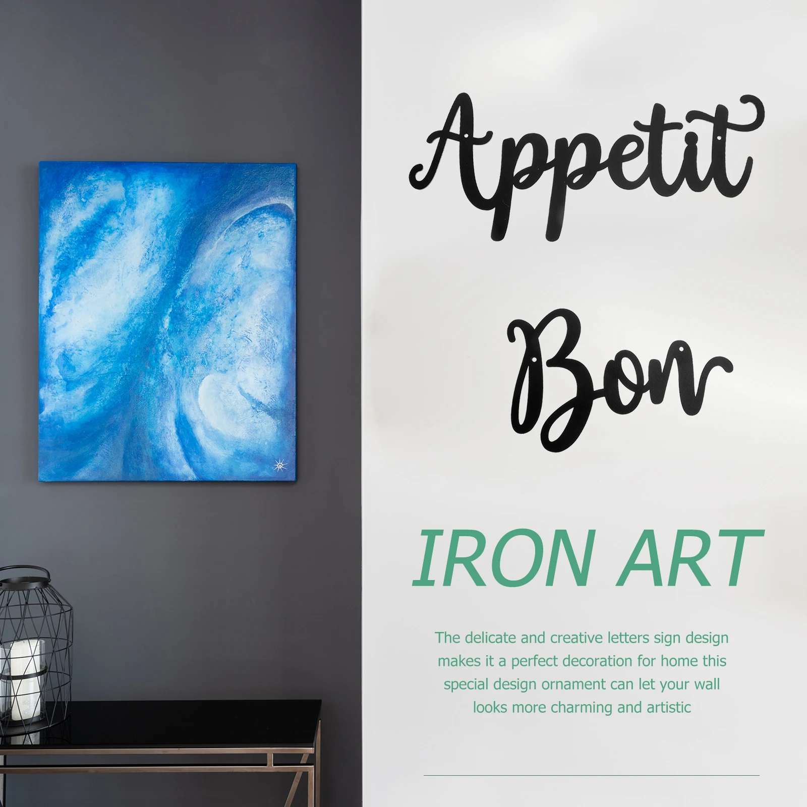 

Iron Alphabet Hollow Out Wedding Dining Room Dining Room Decor Home nament Wall nament Home Wall Decor Mini Model Statue