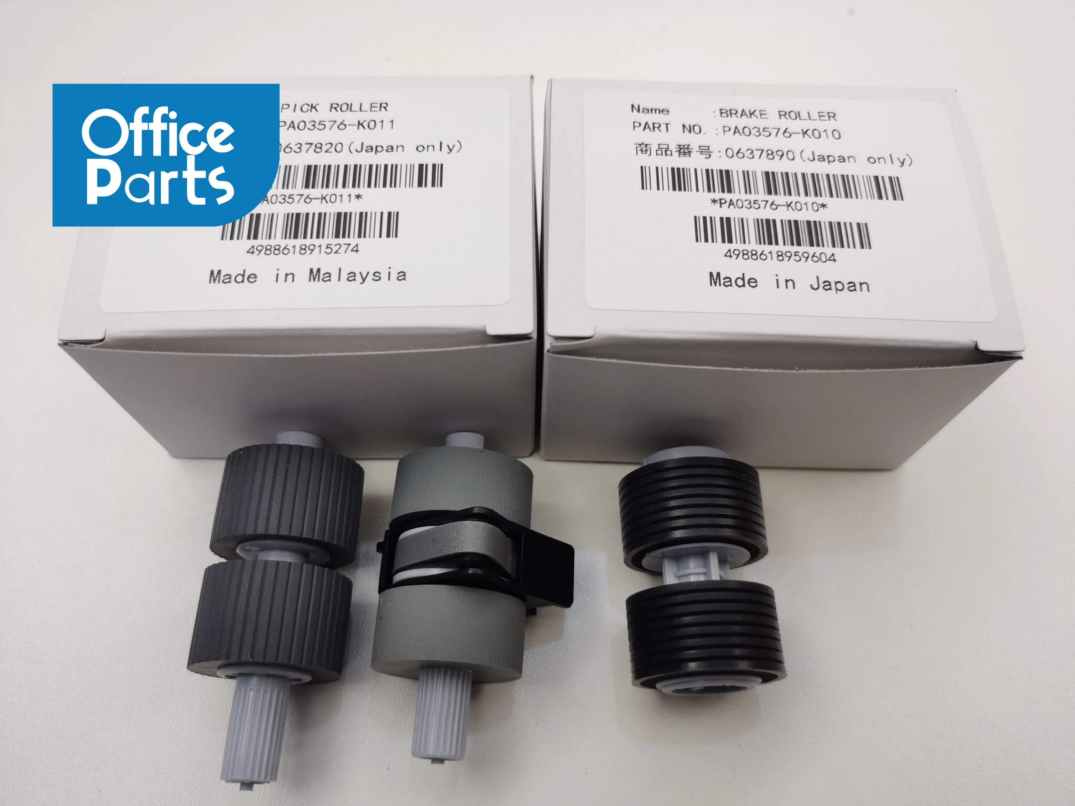 

1SET PA03338-K011 PA03576-K010 Pick Roller Brake Roller for Fujitsu fi-6670 fi-6770 fi-6750 fi-6750s fi-5750C fi-5650C fi-5650