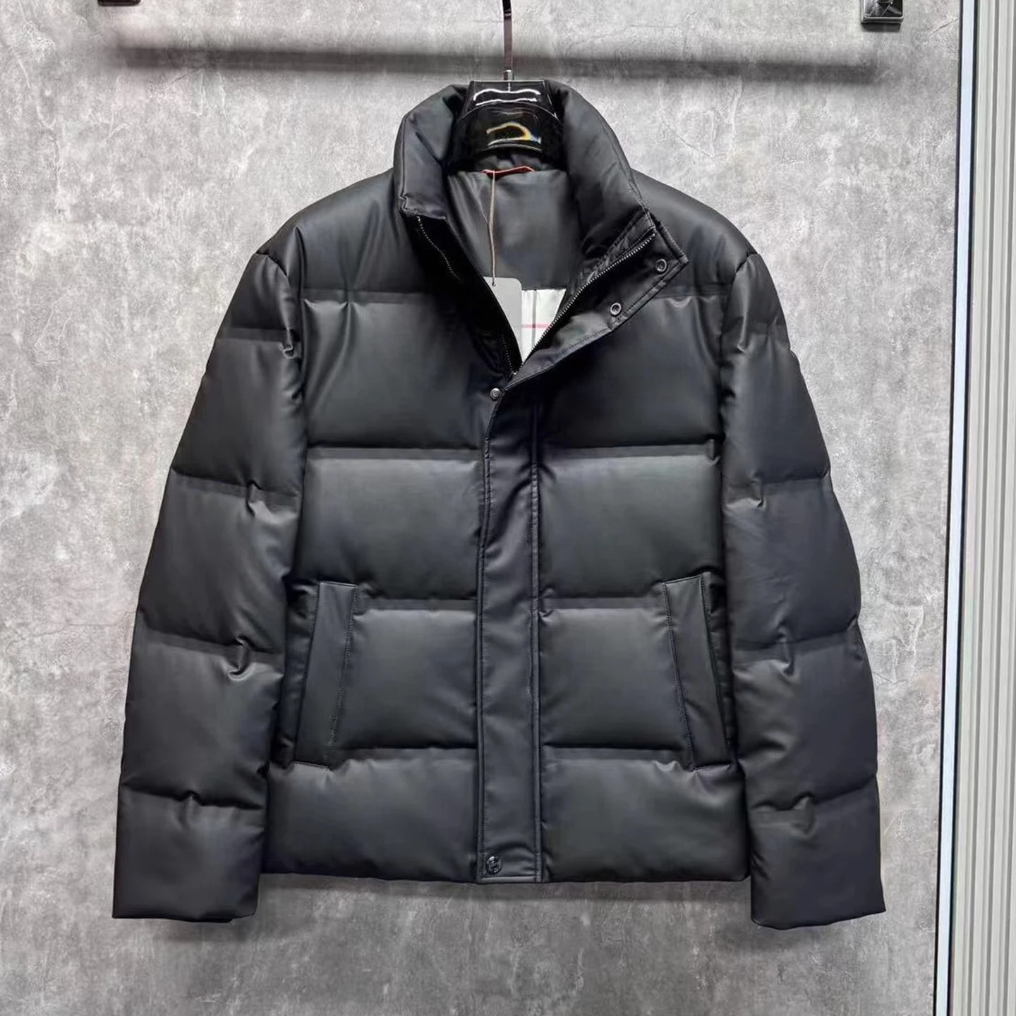 

Italian LP 25aw leather stand-up collar windproof down jacket