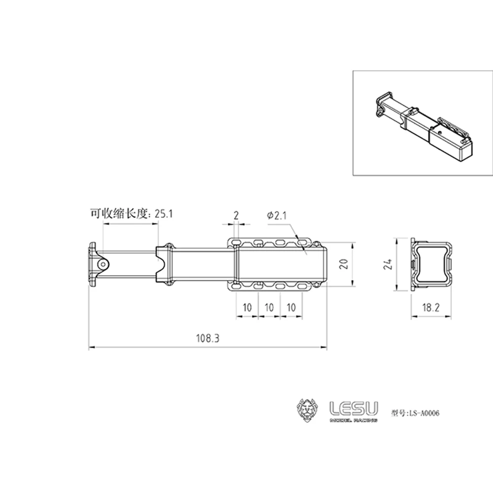 LESU – support de train d'atterrissage électrique en métal, pour camion Tracteur Tamiya RC 1/14 SCANIA 770S 56368 VOLVO ACTROS BENZ MAN, modèle de voiture, bricolage