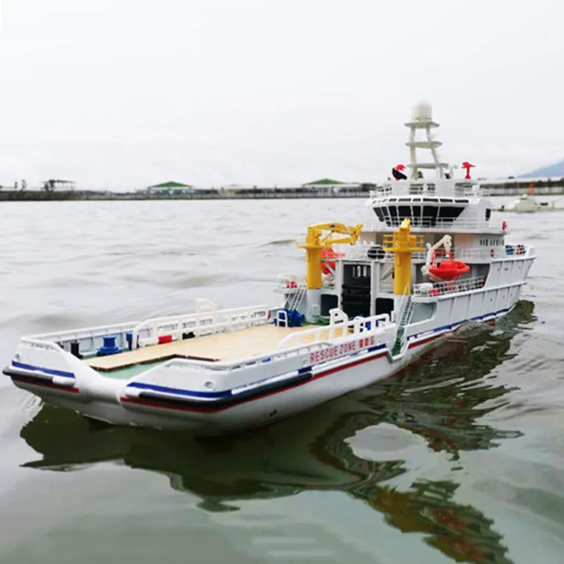 1/100 จําลองรีโมทคอนโทรลเรือกู้ภัยรุ่น RTR ด้านหน้า Pusher เรือกู้ภัยฉุกเฉินจําลองเรือของเล่น
