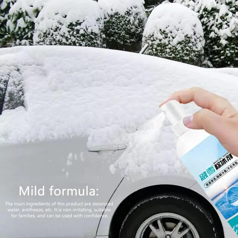 Windshield Deicing Agent Ice Remover Melting 200ml Effective Spray Rapid Thawing Ice Remover Melting Spray For Car Windscreens