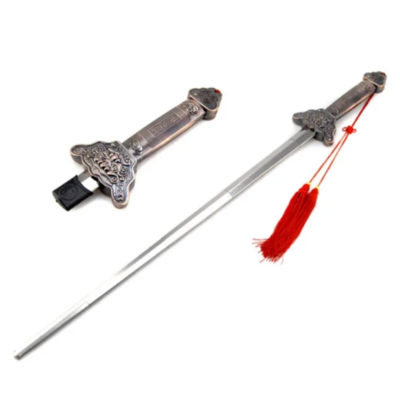 Tai Chi Telescopic Sword Stainless Steel Morning Exercise Performance Tool Outdoor Fitness Supplies Magic Supplies