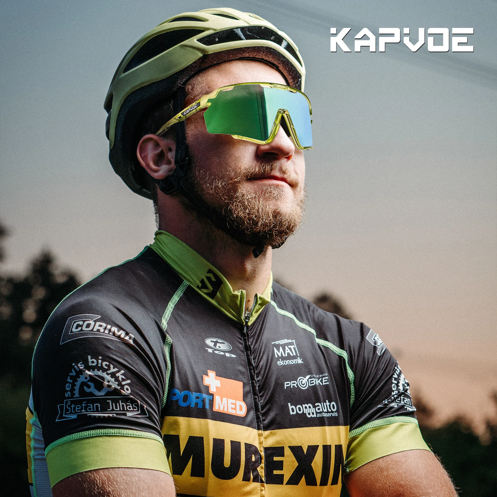 Kapvoe Cycling Glasses Photochromic Cycling Sunglasses UV400 MTB Sports Eyewear Outdoor Bicycle Goggles Bike Cycling Equipment