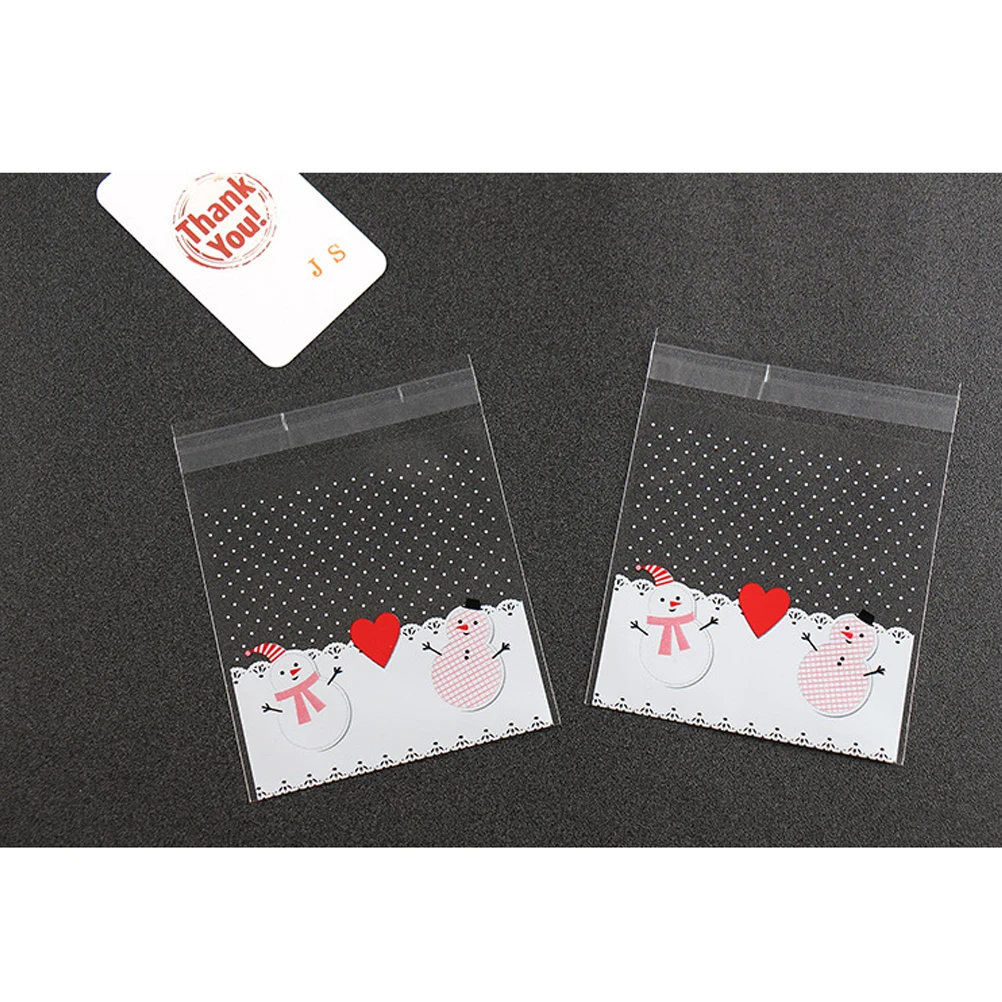 

100 Pcs Baking Bags Packaging Cookie Candy Self-adhesive Cookies Packing Dessert Gift