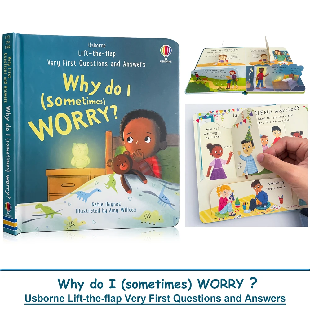 Usborne Pertanyaan dan Jawaban Pertama yang Sangat Penting Mengapa Seringkali Saya Tertegang? Buku Gambar Edukatif 3D untuk Anak-anak, Bacaan Sebelum Tidur