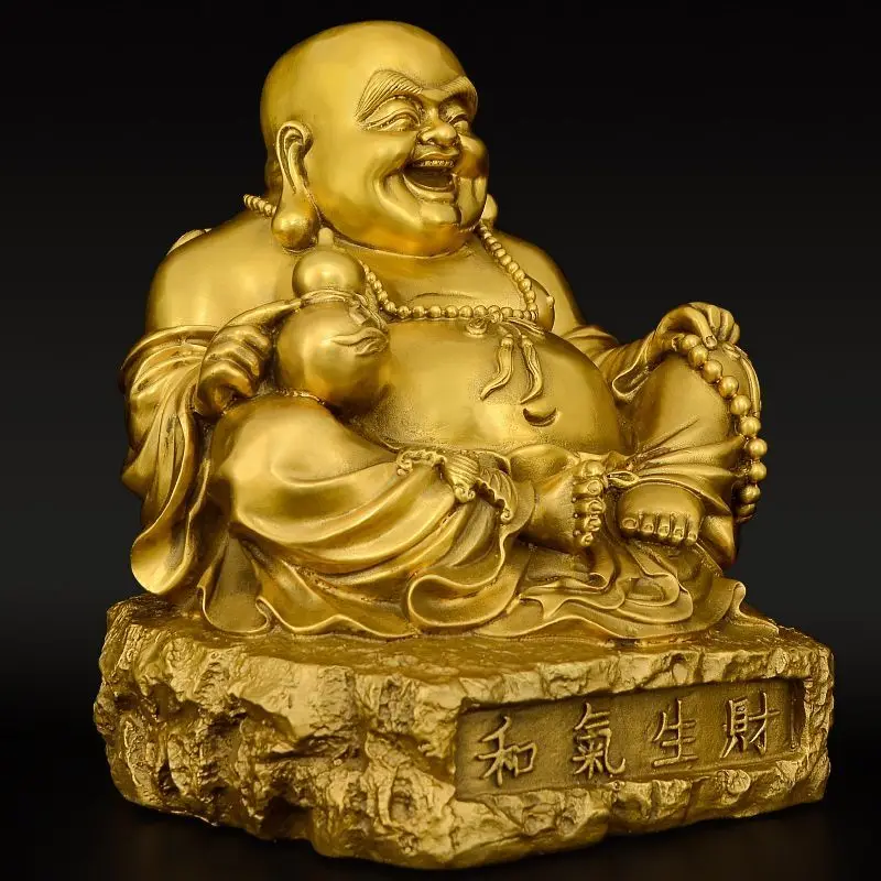 

Copper Maitreya Buddha Ornament Laughing Buddha Statue for Home Use Big Belly Buddha Bodhisattva Decoration
