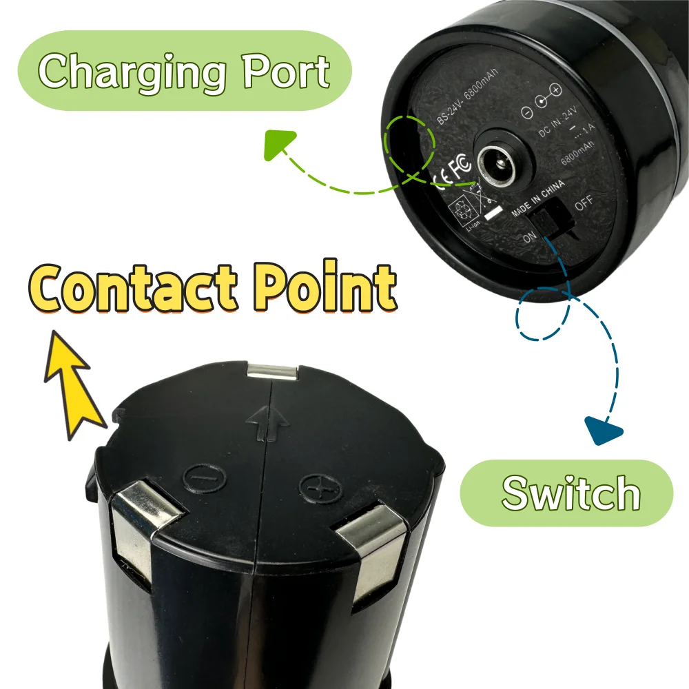 100% New 24V 2500/4800/6800mAh Lithium-ion Rechargeable Battery For Various Types of  Massage Gun/Fascia Gun Battery