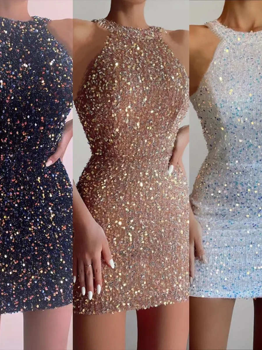 

Сексуальное женское облегающее платье с пайетками, модное облегающее платье с высокой талией для женщин, весна-осень-зима, эластичная юбка из полиэстера