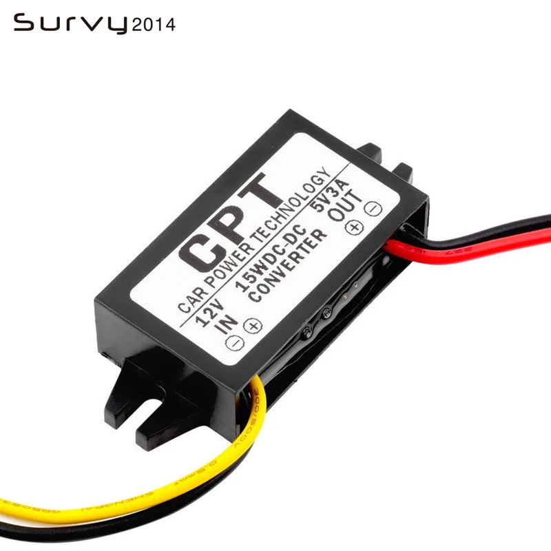 DC/DC Buck Converter Regulator 12V to 5V 3A 15W Car Monitor Power Supply