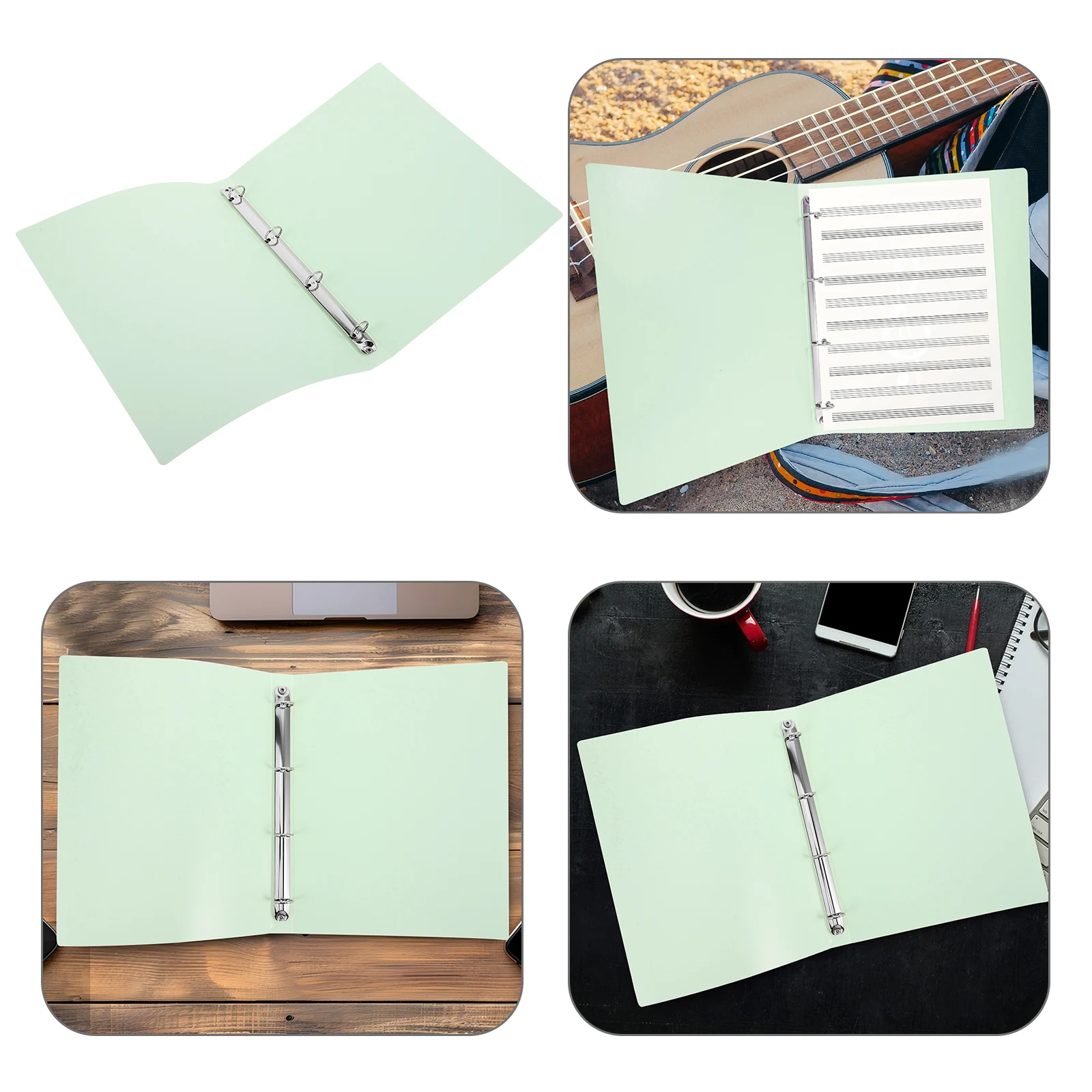 

Four Hole A4 Document Folder PP Metal Wear resistant File Storage ganizer Music Score Binder Office Pouch Bag