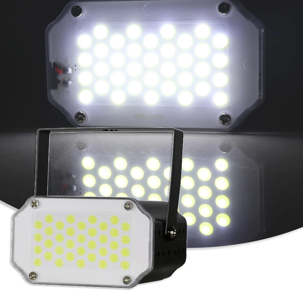 Reflector Par LED de 36 piezas COB, luz estroboscópica blanca brillante para decoración de fiesta en casa, Fondo de Navidad, lámpara de Control de sonido Flash