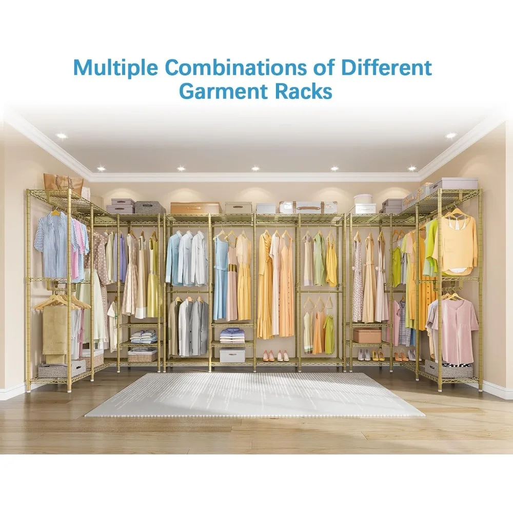 رف ملابس زاوية L40، خزانة قائمة بذاتها على شكل حرف L شديدة التحمل، رف ملابس معدني، خزانة زاوية لتعليق الملابس