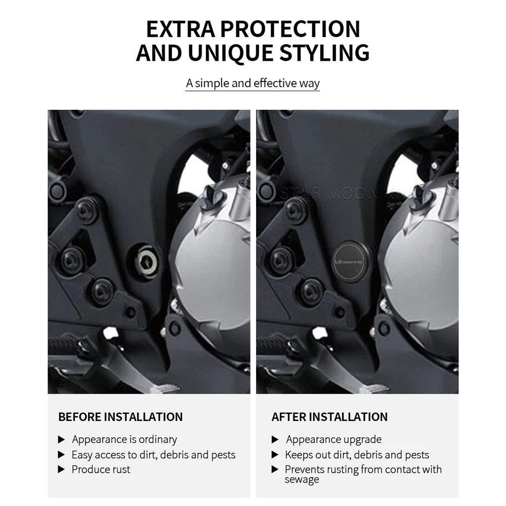 Frame Hole Cover Caps Plug Decorative Frame Cap Set For Kawasaki Versys 1000 Versys1000 Z 1000 SX Z1000 Ninja 1000 Ninja1000