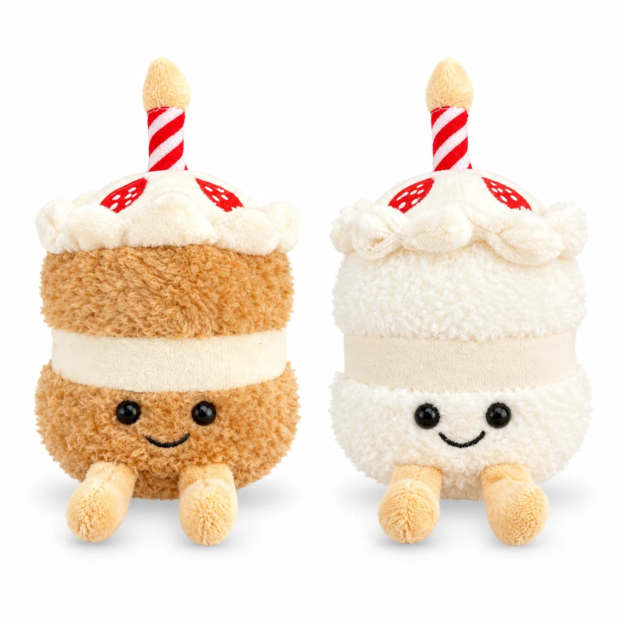 Cute Cake Plush Keychain, Kawaii Dessert Stuffed Doll Pendant, Soft Cartoon Toy Charm for Backpack Bag Decoration Gift