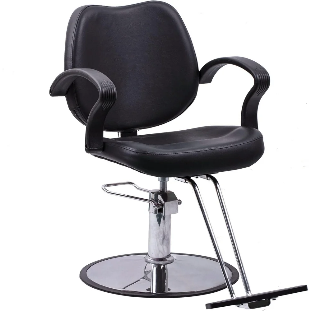 

Hair Beauty Salon Equipment Black Hydraulic Barber Styling Chair