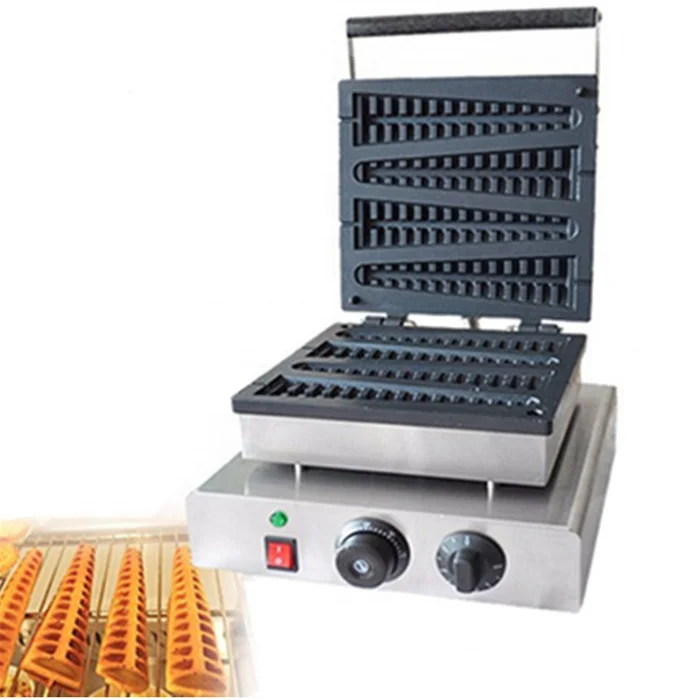 Longterm Non-Stick Christmas Tree Shape Commercial Lolly Waffle Making Machine For Bakery Shop