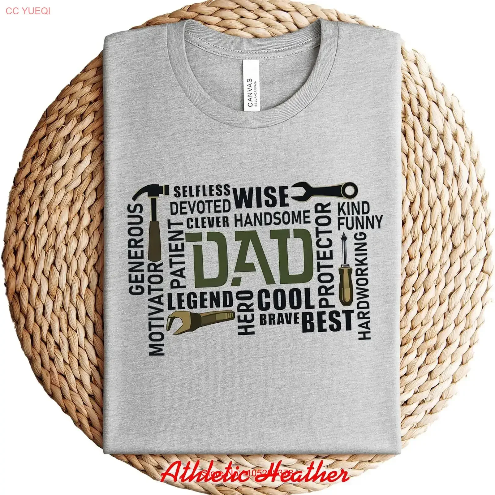 Hardworking Hero Brave Wise Strong Fearless Father camiseta Día del Padre lindo papá dulce definición cumpleaños vintage lavado