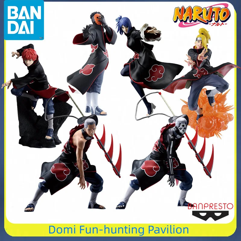 

Bandai Original BANPRESTO NARUTO Shippuden Anime Figure Konan/Uchiha Obito/Hidan/Deidara/Sasori Finished Model Collectible Toys