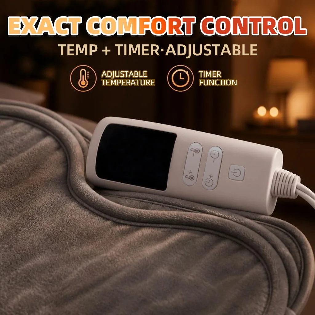 Winter Electric Foot Warmer Heating Pad = Foot Heater with Smart Timer Temp Control Washable Foot Warming Mat for Under Desk Use