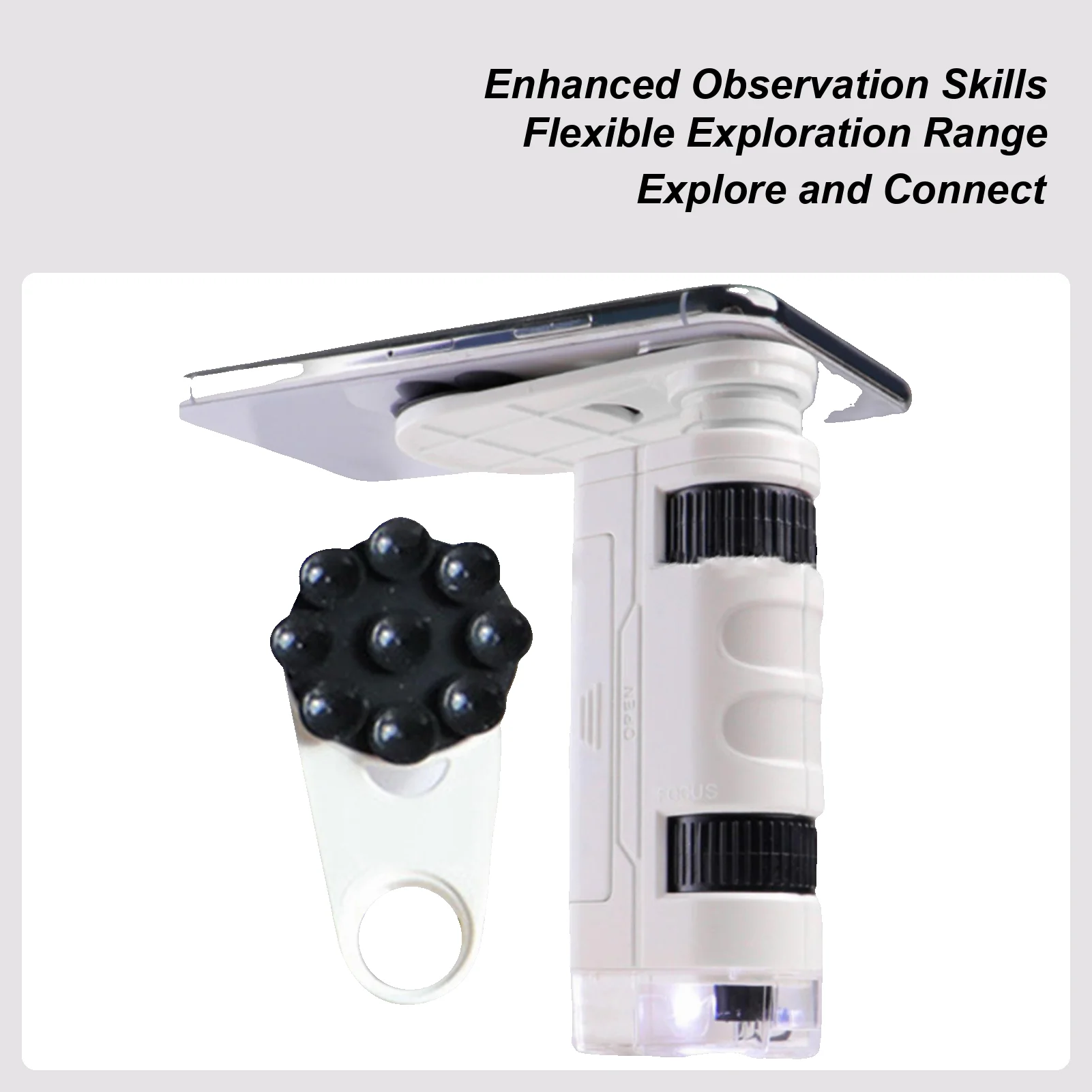 Handmikroskop für Kinder, 100-fache Vergrößerung, Taschenmikroskop, pädagogisches Wissenschaftsspielzeug, wissenschaftliches Lernen, Outdoor-Erkundung