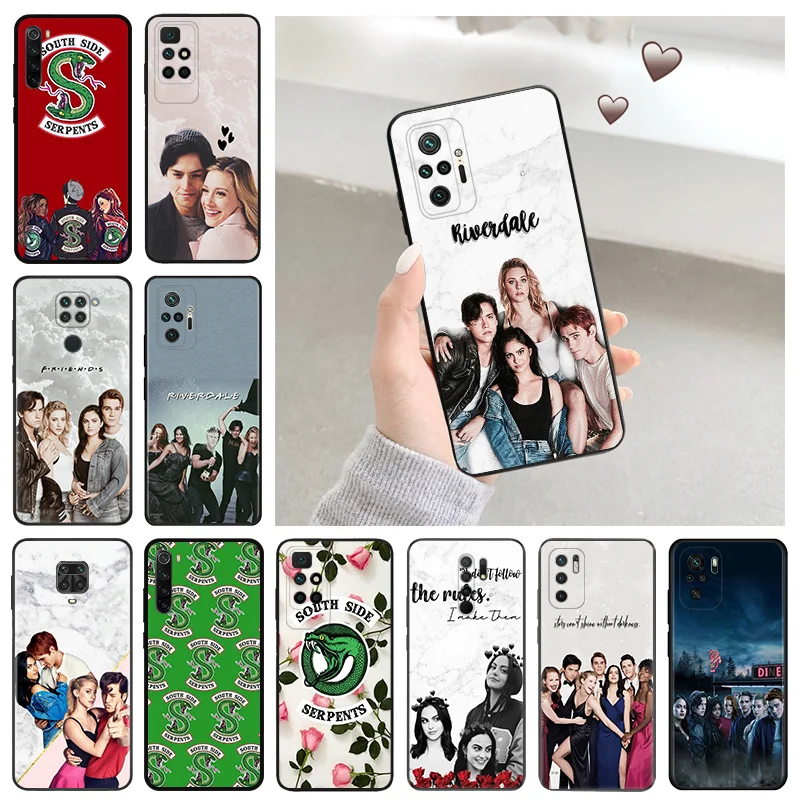 Black Matte Anti-Drop Phone Case For Xiaomi Mi 11 11T 10 10T Lite Note 10 Riverdale Serpents Redmi 8 8T 7 K40 Pro K50 K60 Cover