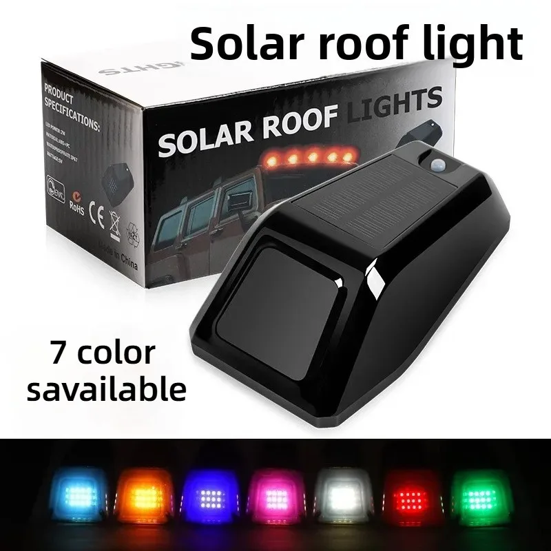 

For Lights Punch-Free Wireless Truck Roof Lights Truck Pickup Warning Light Pickup Trucks SUV Motorcycles LED Solar Powered Cab