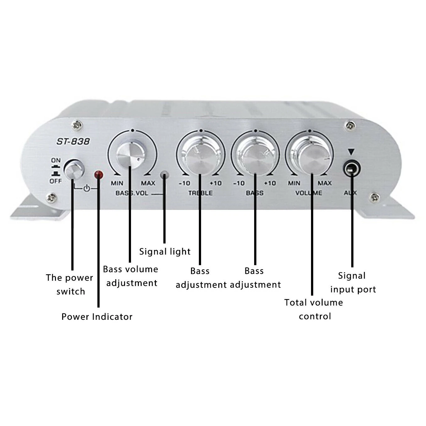 

12V 400 Watt 2.1Channel Car Audio Stereo Amplifier Speaker Power Class a / B Amp