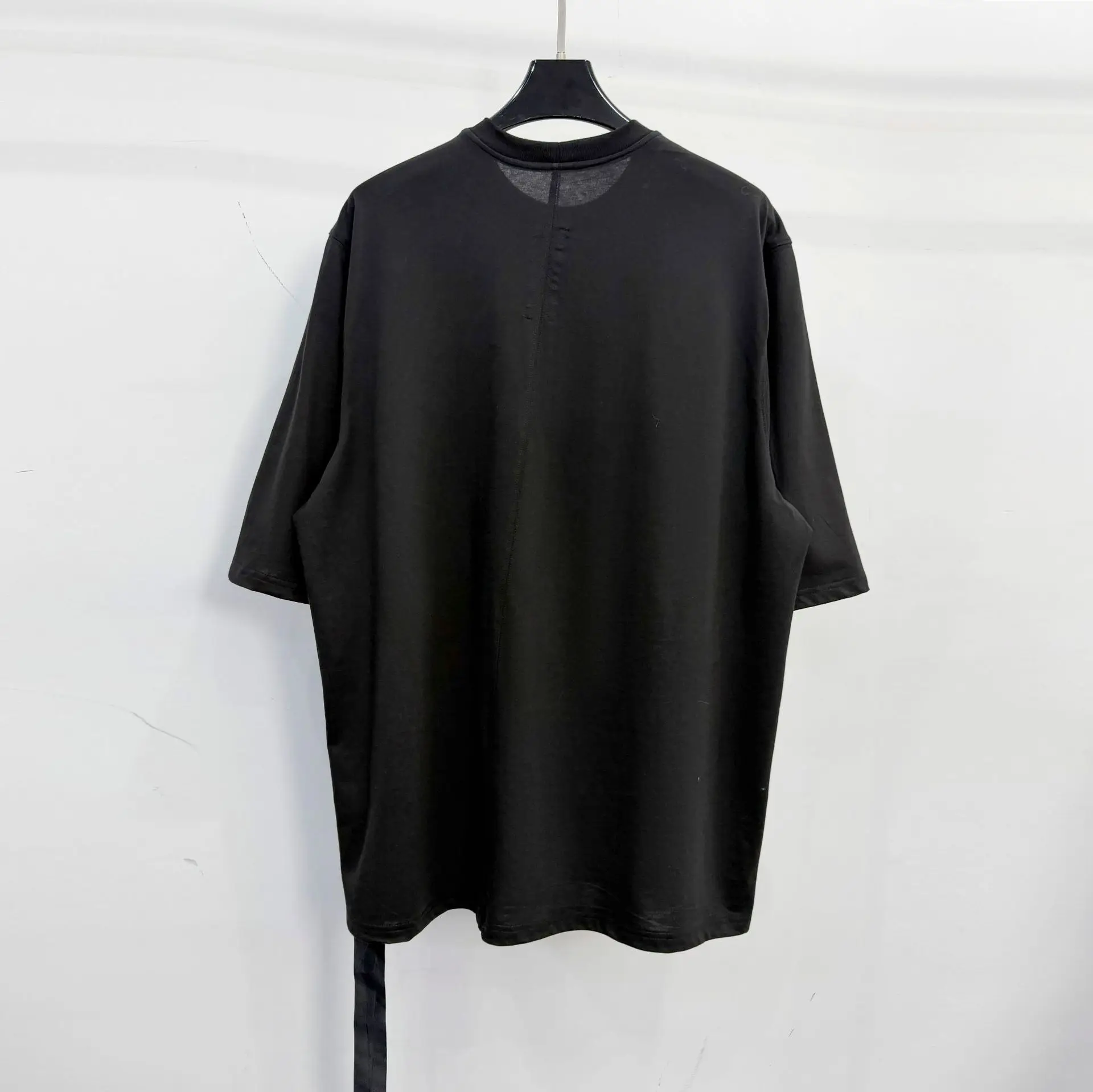 High Street RO Tees Spring and Summer New Men's Black Creative Printed Short Sleeved T-shirt Loose Casual Commuting T-shirt Top