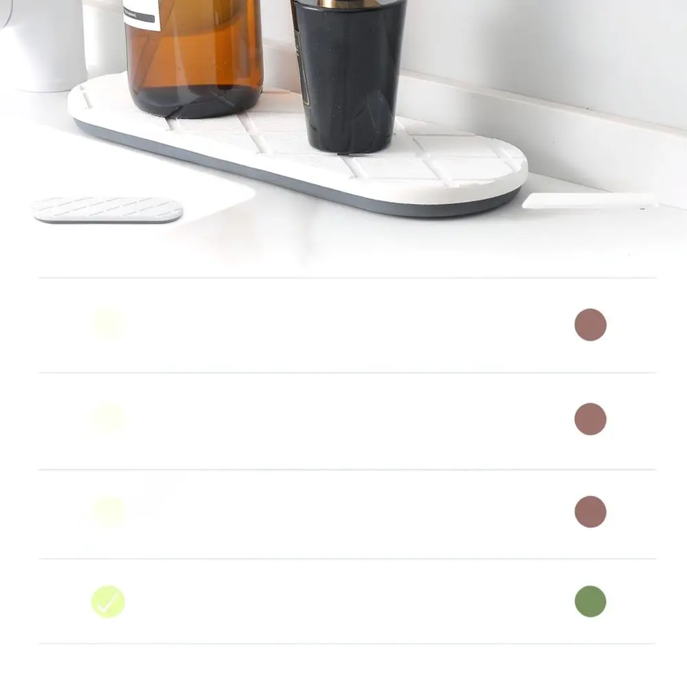 For For Pernuo Silicone Diatomite Drying Mat Kitchen Sink Faucet Pad Bathroom Countertop Organizer Fast Dry Water Absorbing Tray