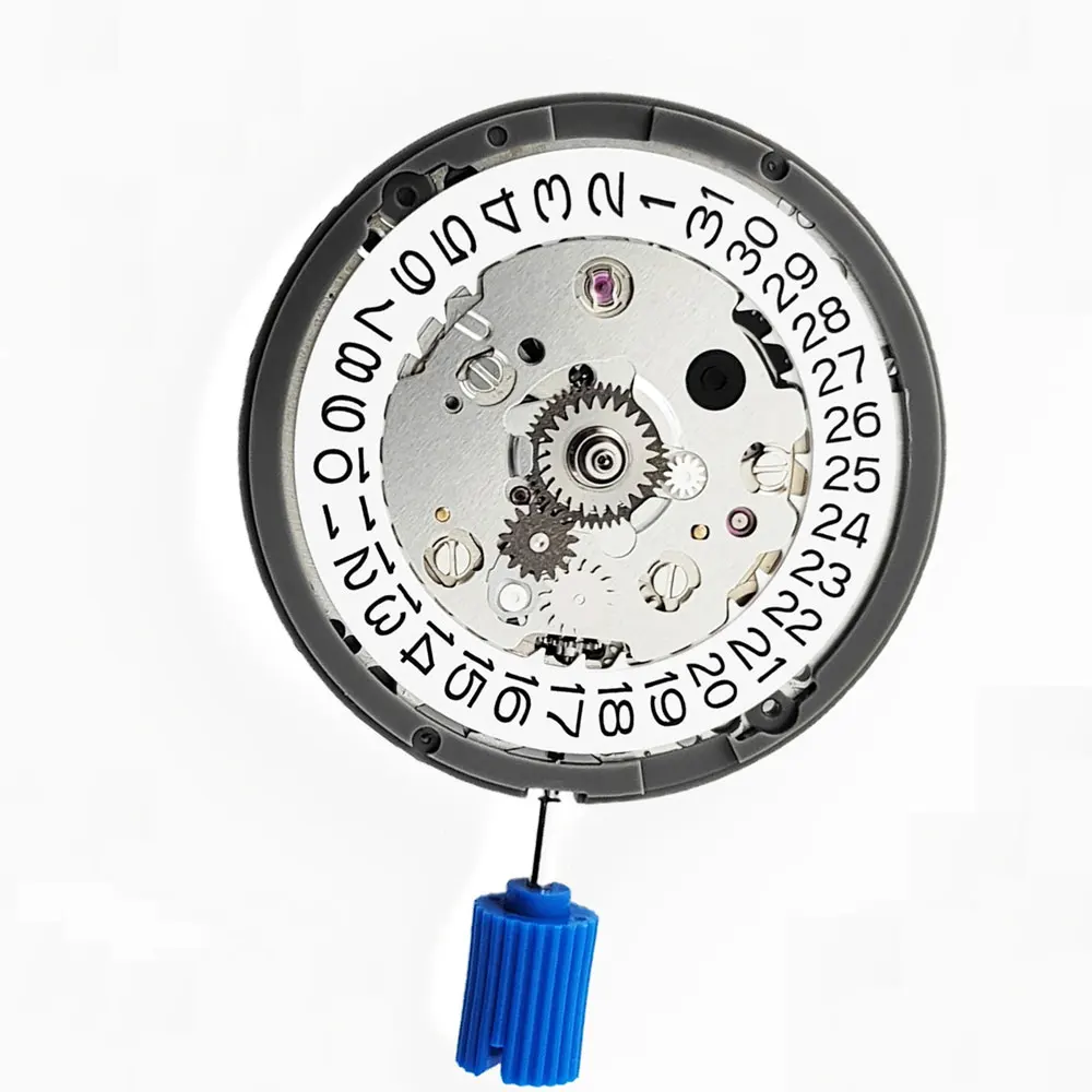 حركة GMT يابانية أصلية مع غسالة اتصال ، أجزاء جذعية احتياطية ، أسود وأبيض ، تاج قرص في ، من من nj od mh34a ، أصلية