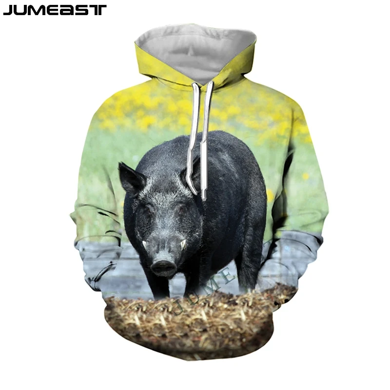 

Jumeast Men's HoodiesAnimal Wild Boar Women's Sweatshirt 3D Oversized Coat Streetwear Tracksuit Funny Spring Autumn Pullover