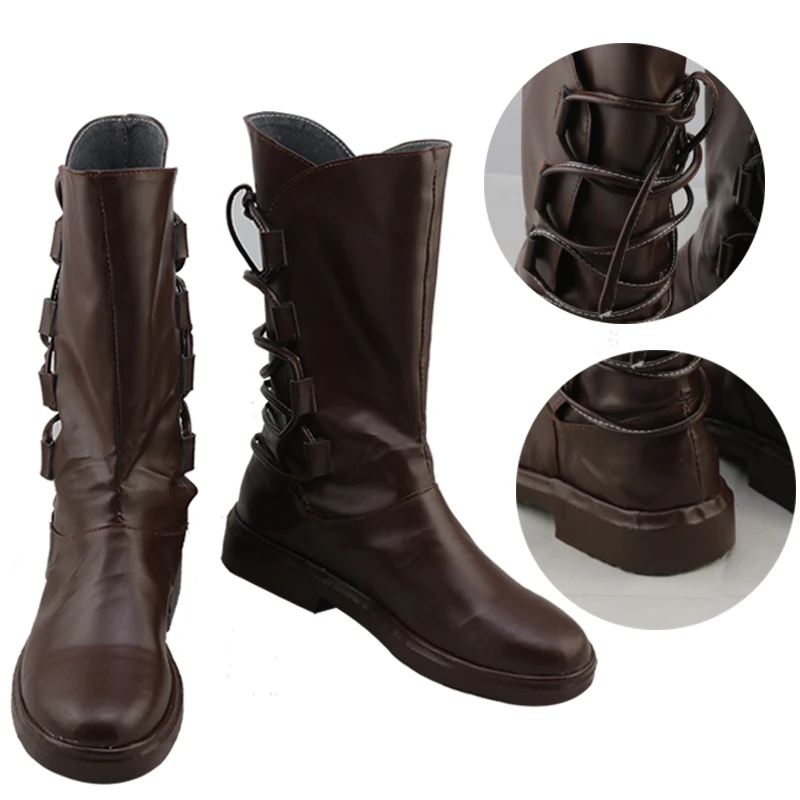Chaussures de Cosplay Jedi Knight Rey Skywalker, bottes professionnelles faites à la main pour femmes, bottes de guerrier sur mesure