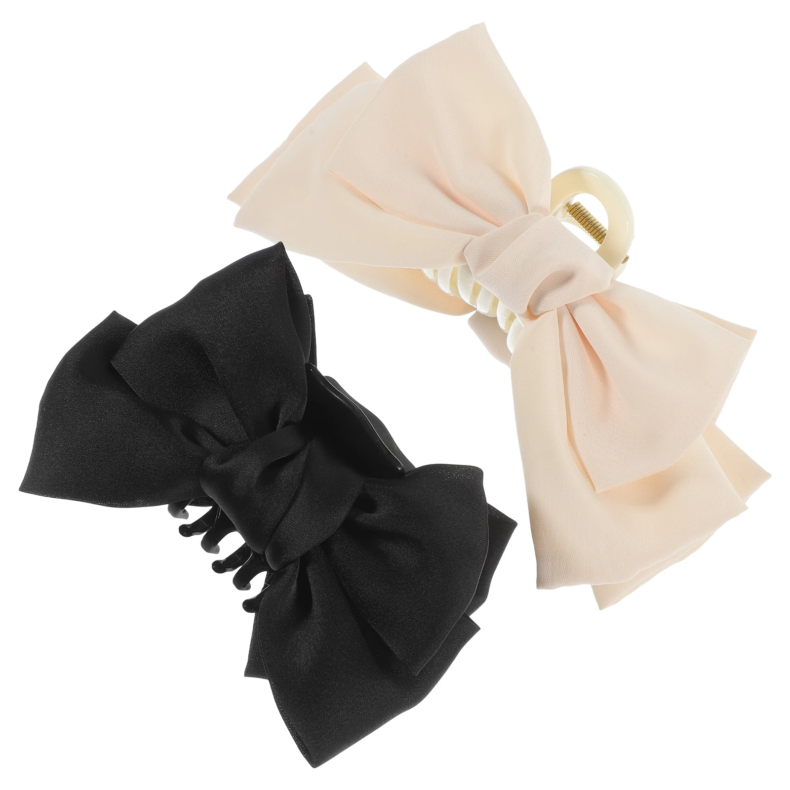 

2 pcs Large Bow Hairpin Claw Clips for Women Girls Pure Bow Big Hair Jaw Accessories Thin Thick Hair