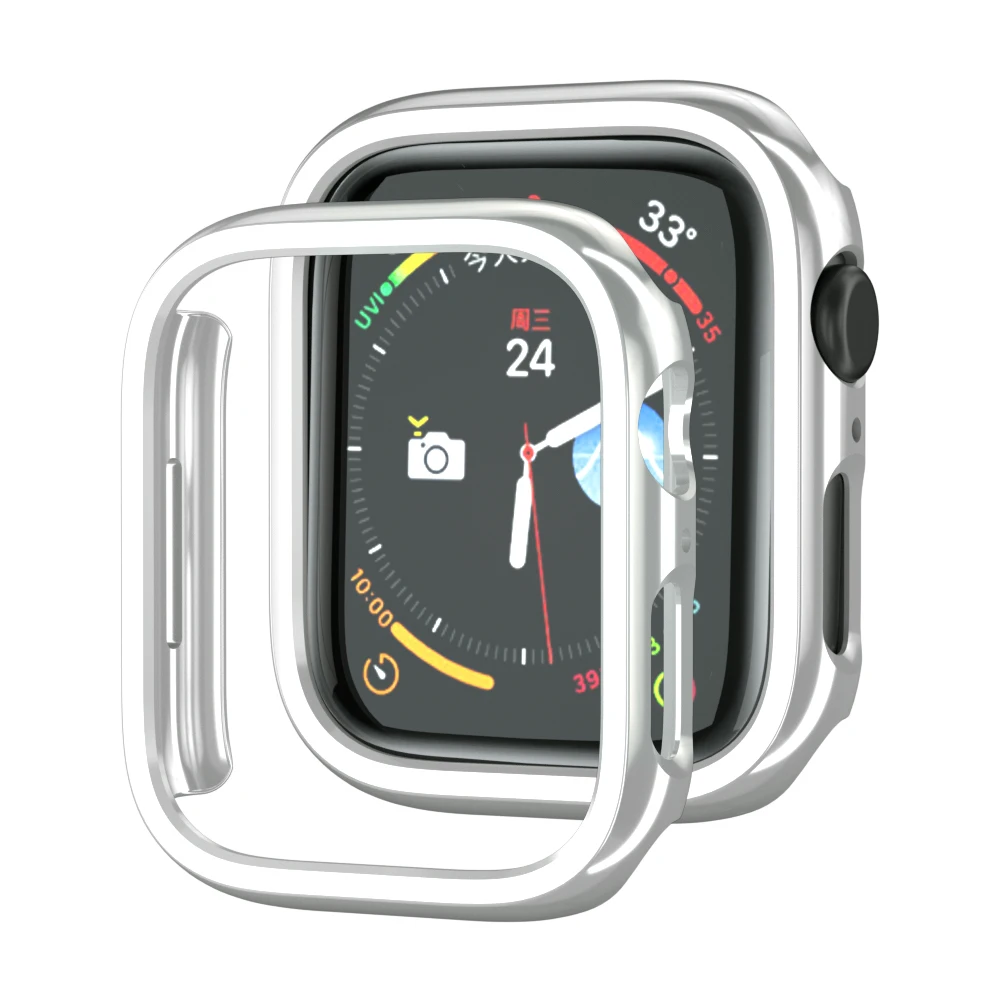 For Apple Watch 45mm 41mm 38mm 42mm 40mm 44mm Plated Skeleton Cover Hard PC Bumper Case Frame for IWatch SE9 8 7 6 5 4 3 2 Case image 4